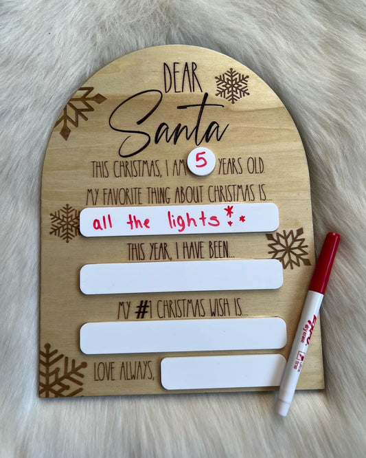 Dear Santa Letter Board